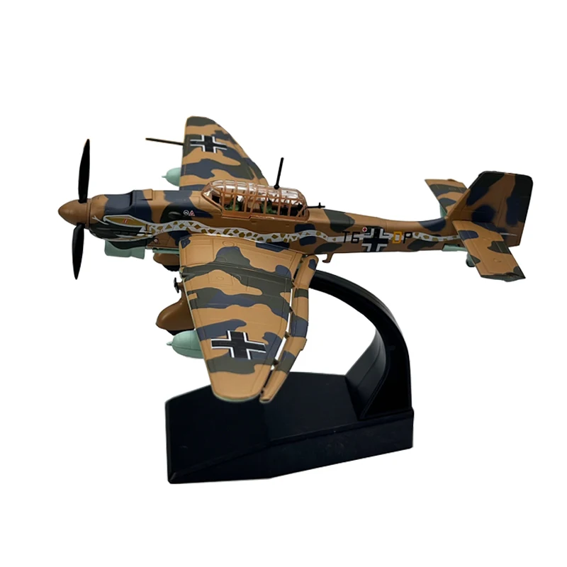 1:72 1/72 Scale German Junkers Stuka JU-87 JU87 Bomber Fighter Diecast Metal Plane Aircraft Model Children Toy