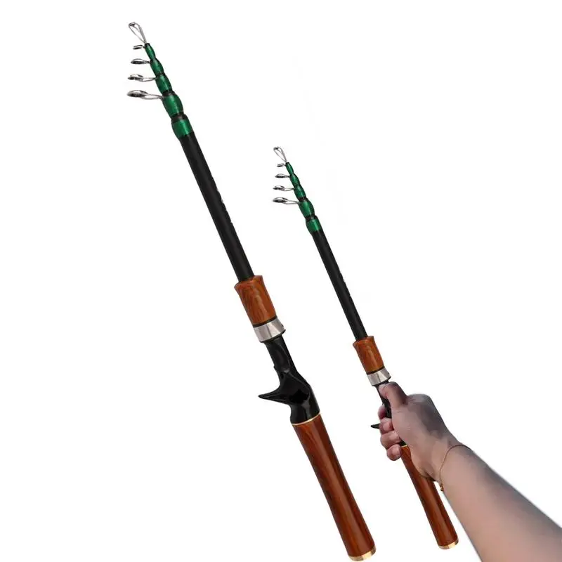 Telescopic Fishing Rod Baitcasting Rod Fishing Gear Folding Fishing Rod Telescopic Fishing Pole Sensitive Response For