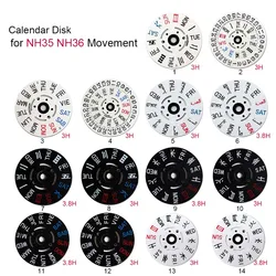 Calendar Disk for NH35 NH36 Movement Modified Part Day/Week Disc Date at 3/6 O'Clock Watch Accessories