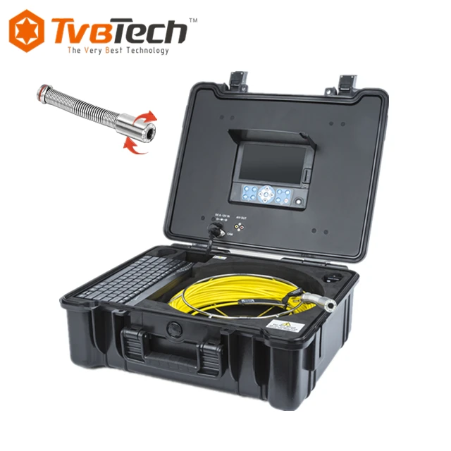 TvbTech Pipe Drain Sewer Inspection Camera with 23mm Self-Leveling Camera