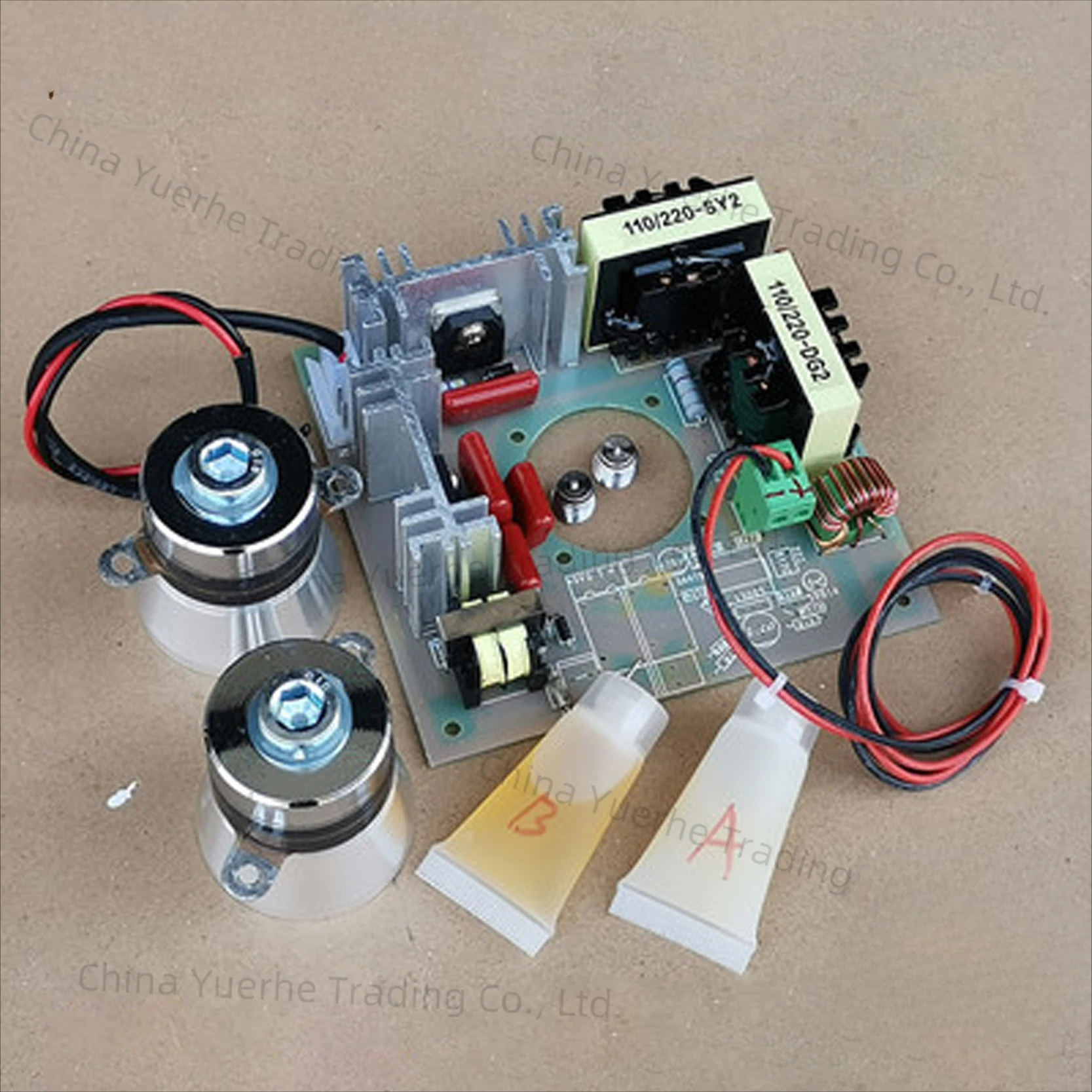 

120 Вт/40 кГц ультразвуковой очиститель печатная плата комплект генератора ультразвуковой генератор DIY простая машина подвижная вибрационная коробка