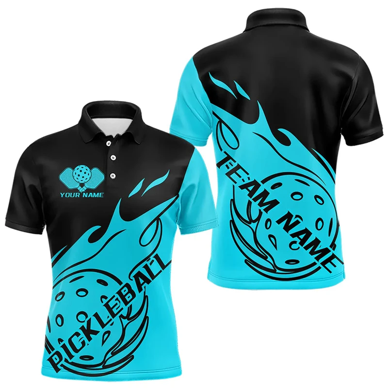 

New In Pickleball Graphic Polo Shirts Summer Casual Short Sleeve 3D Printed Sports Polo T Shirts Loose Quick Dry Team Uniforms