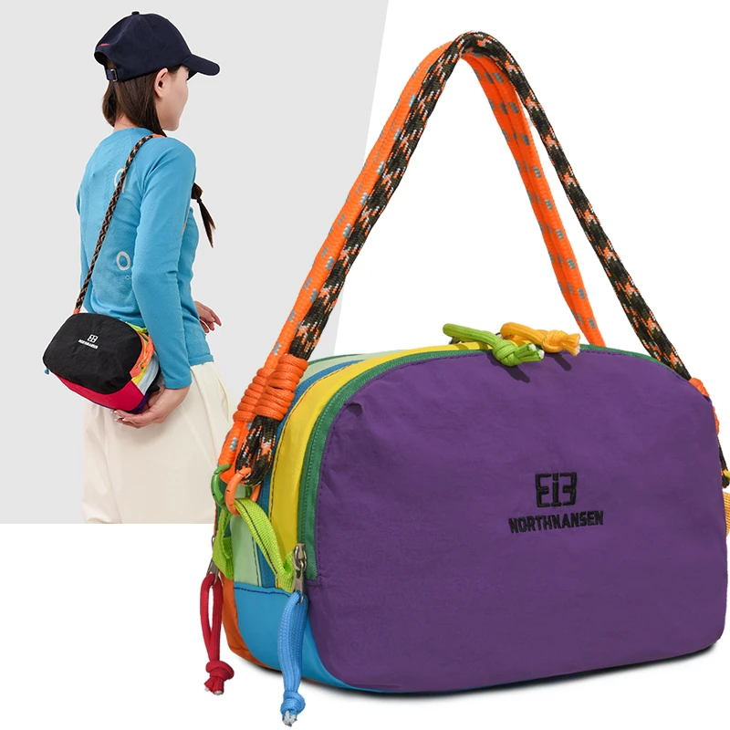 

Dopamine Colored Outdoor Sports Crossbody Bag, Large Capacity Casual Shoulder Bag, Unisex Multi Compartment Lightweight Armpit B