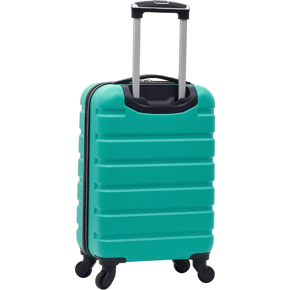 20-Inch Spinner Carry-On Luggage Teal: Lightweight, Durable ABS Hard Shell, 360-Degree Wheels for Effortless Travel