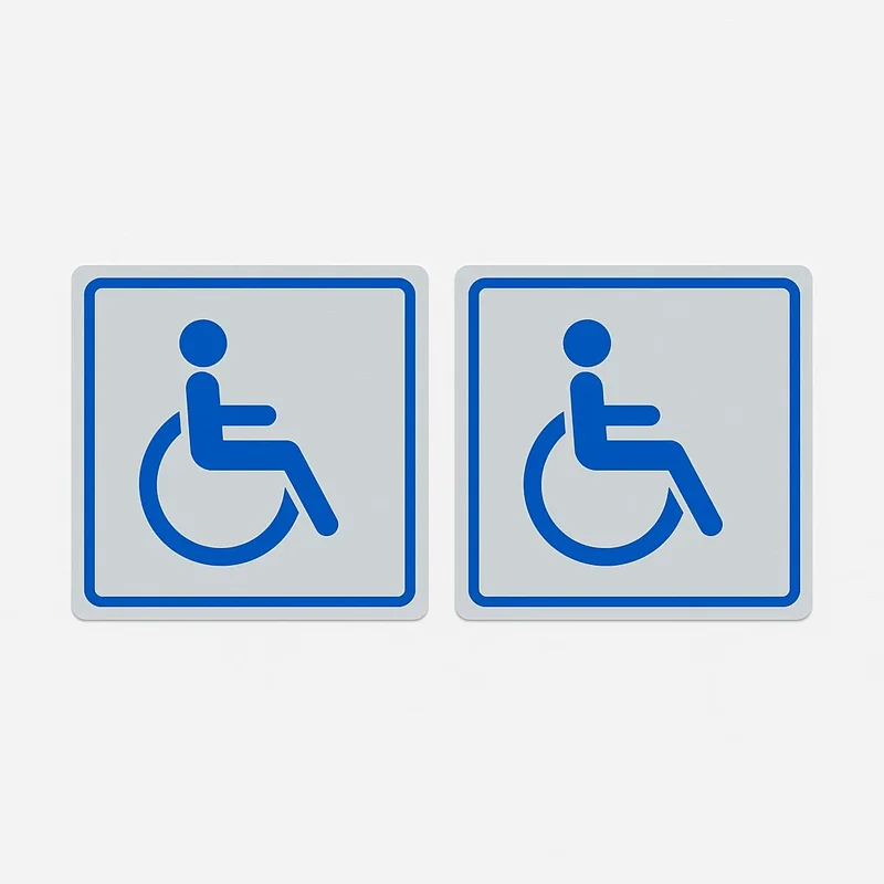 Disability  Sticker Waterproof Disability Sticker Set for Wheelchair Users Uv Resistant Barrier Signs for Glass
