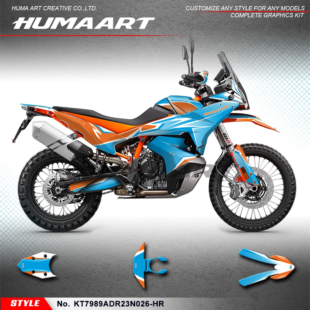 

HUMAART Stickers Complete Motorcycle Decals for KTM 790 890 Adventure R ADV 2023 2024 25 26, Shield, Style No.KT7989ADR23N026-HR