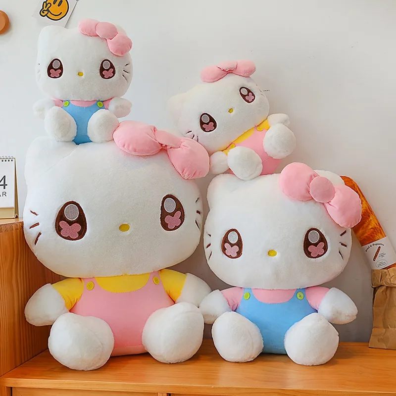 50cm Big Size Sanrio Hello Kitty Anime Plush Stuffed Doll Cartoon Character Image Big Eyes Shape Room Decoration Pillow Gift