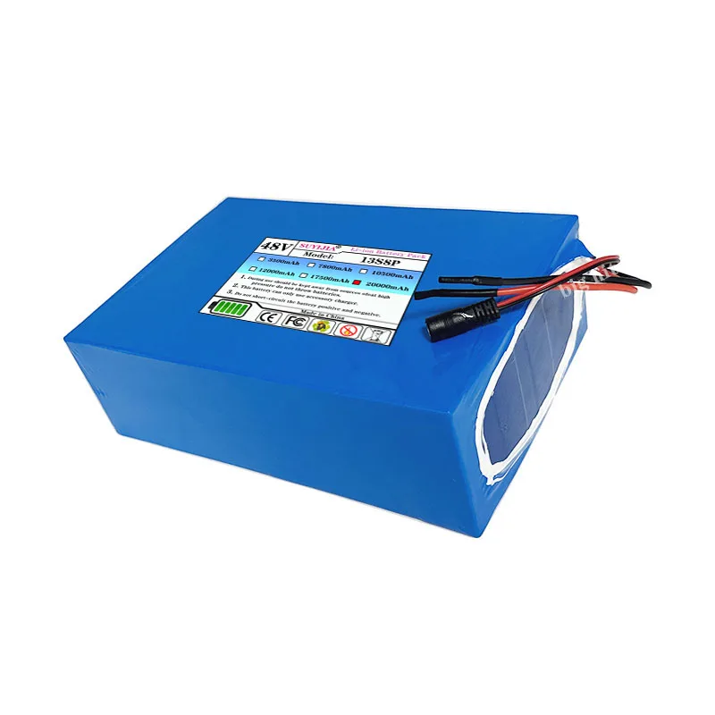 48V 20Ah electric bicycle lithium battery pack 20000mAh lithium-ion electric bicycle battery+free charger included