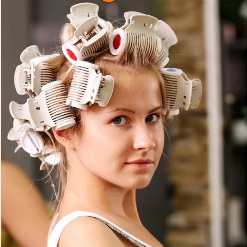 12-Pack Hair Styling Clips, Heat Resistant, Dual-Use for Wet and Dry Hair, Salon-Quality Volumizing Rollers Hairdressing Tools