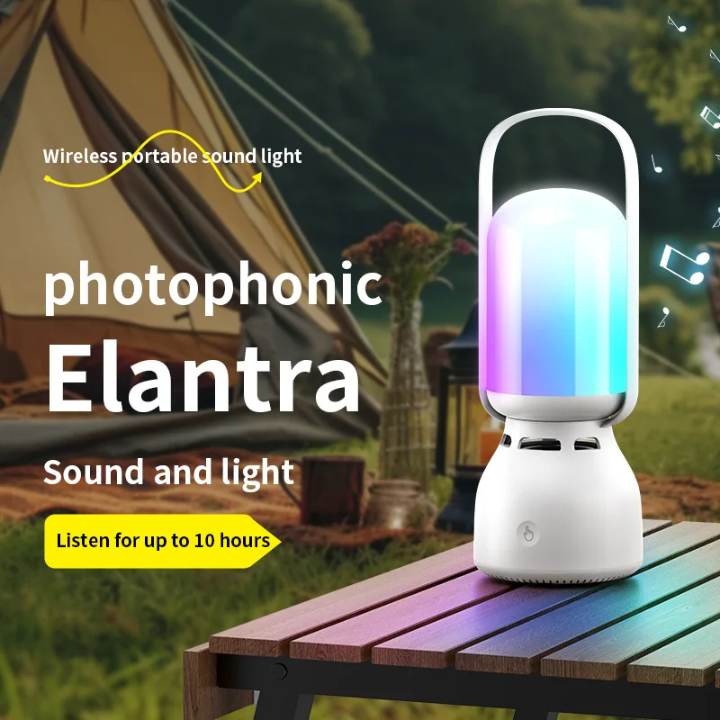 

Портативный светодиодный ночник для кемпинга на открытом воздухе Bluetooth-динамик — идеальная прикроватная лампа и светильник для настроения для спален и гостиной