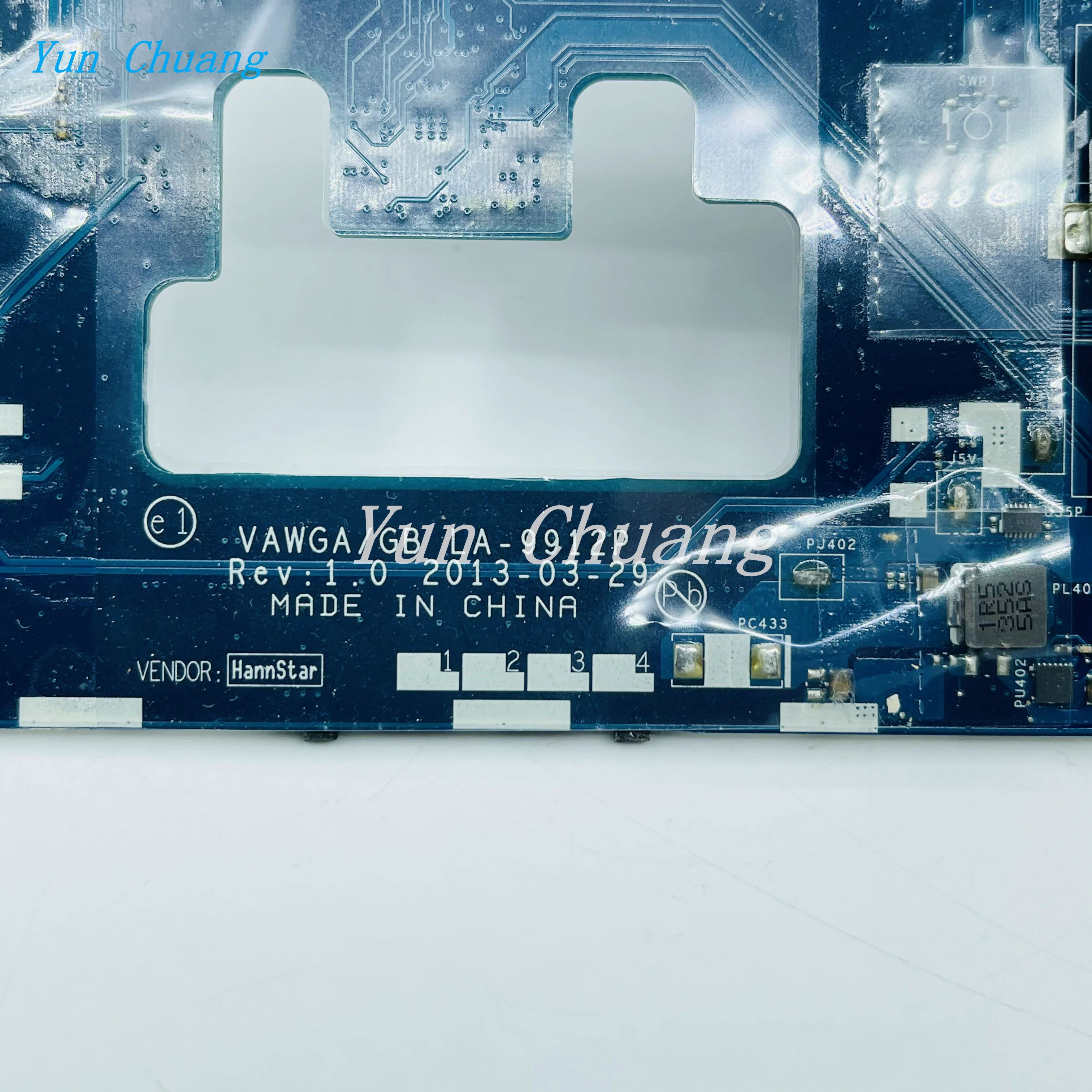 Imagem -04 - Vawga gb La-9912p Placa-mãe para Lenovo Ideapad G405 14 Polegadas Computador Portátil Mainboard 90002993 com A45000 Cpu Uma 100 Totalmente Testado