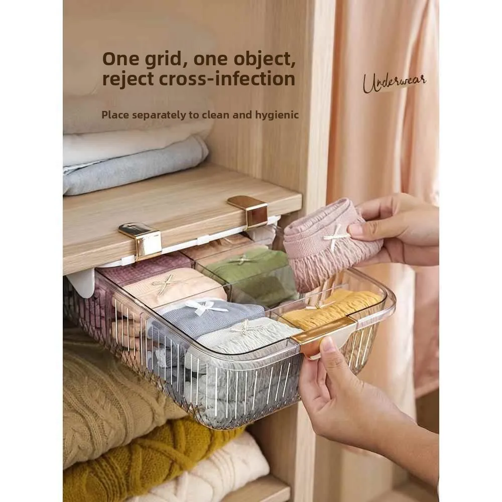 

Transparent Der Sle Storage Box Underwear Sos Clothes Organizer for Home Kitchen Cleaning Tool Set Nordic Sle ula...