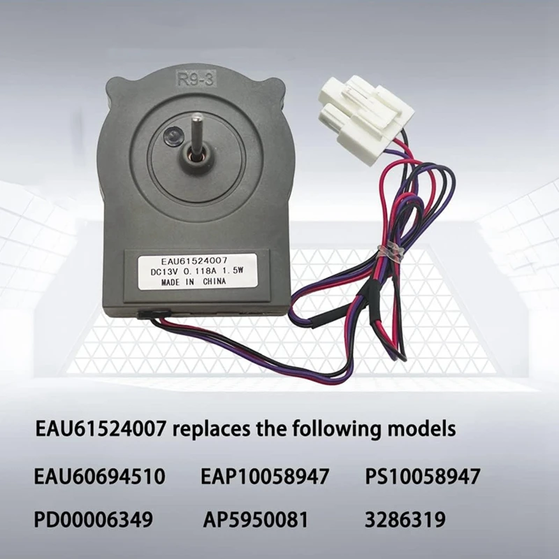 EAU61524007 Refrigerator Evaporator Fan Motor For LG Kenmore Refrigerators Replace EAU60694510 EAP10058947 PD00006349