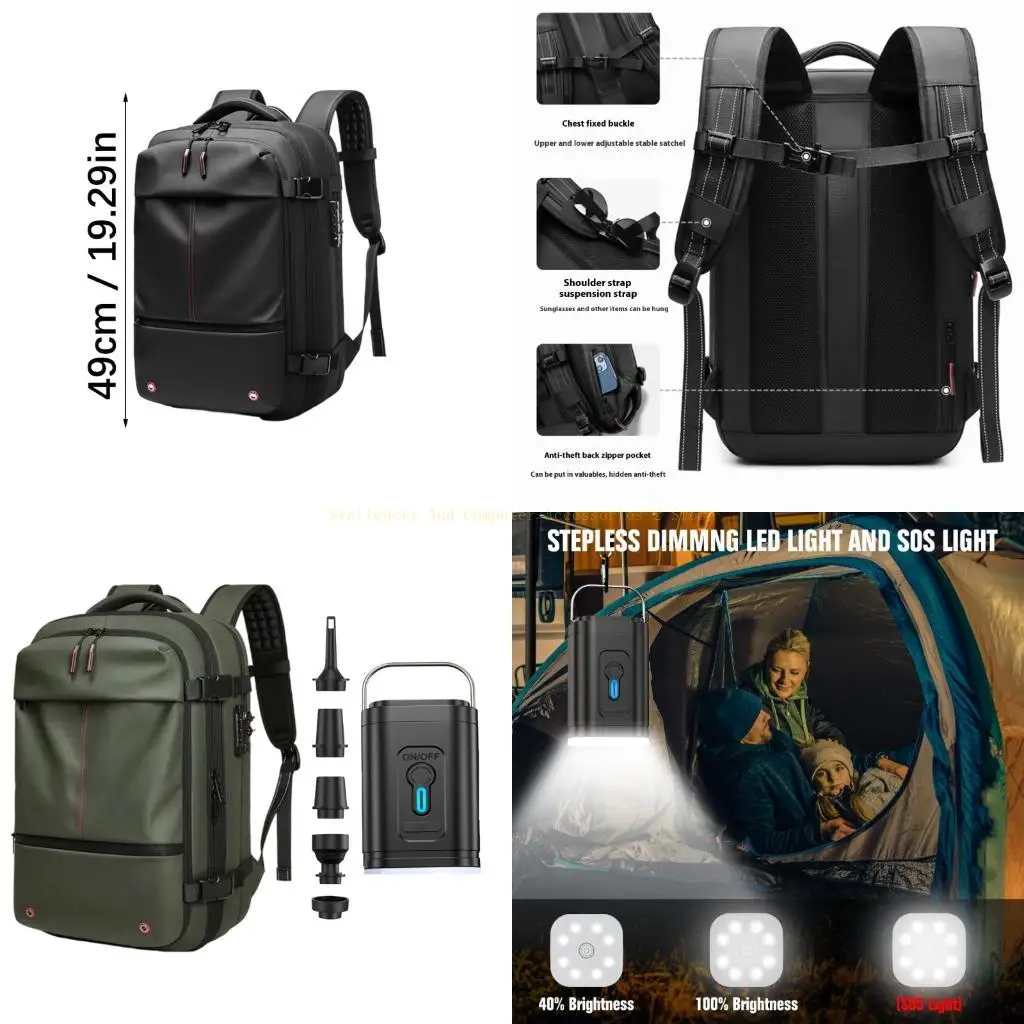 

Spacious 19Inch Waterproof Compression Backpack Vacuum Compression Travel Bag
