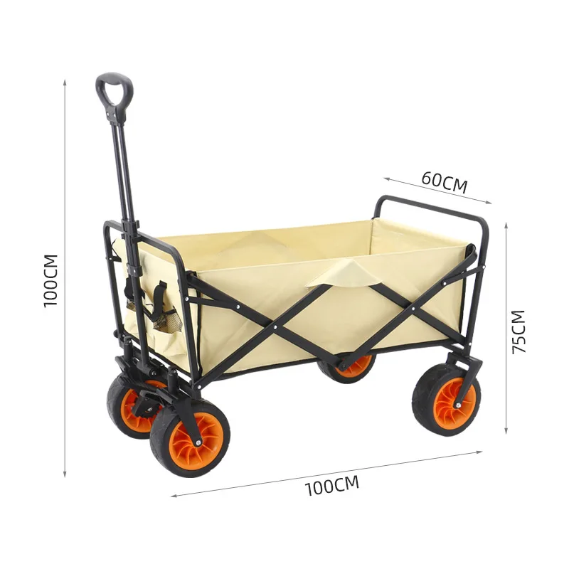 Outdoor camper outdoor outing dinner multi-functional camping cart portable folding