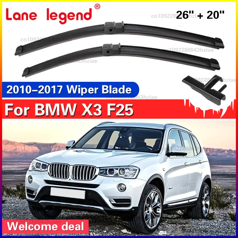 

Аксессуары для лобового стекла: дворники 26"+20" для BMW X3 F25, передние, 2010-2017 гг. (2011, 2012, 2013, 2014, 2015, 2016)