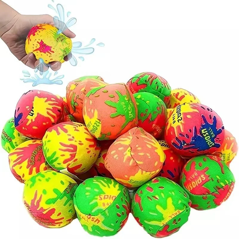 20/10PCS Reusable Water Balls Absorbent Summer Outdoor Swimming Pool Beach Party Favors For Adults & Kids Fun Play