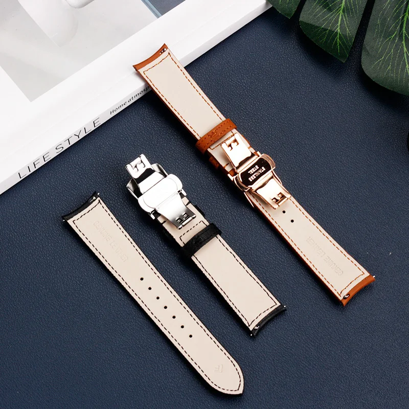 for Jaeger LeCoultre Master Moon Phase Beichen Tourbillon Flip Quick Release Curved Leather Strap 19 20 21mm