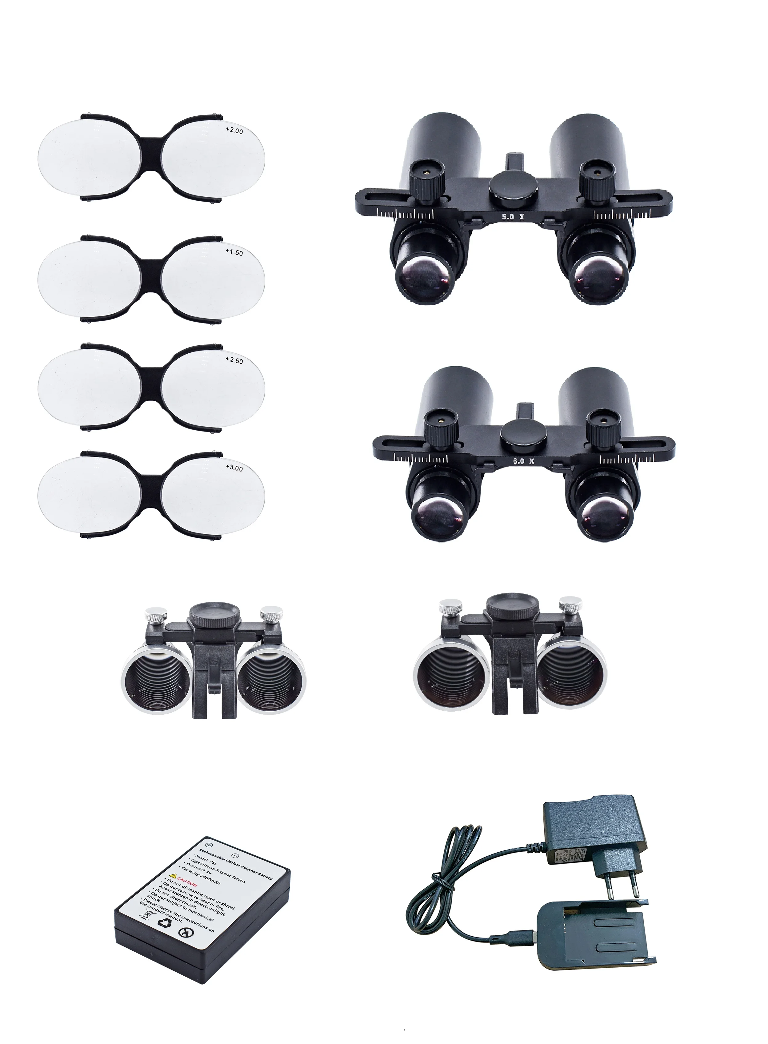 Dental LED Headlight Binocular Loupes 2.5X/3.5X 5W Surgical Headlamp accessories Spare parts lithlum battery Dentistry Magnifier