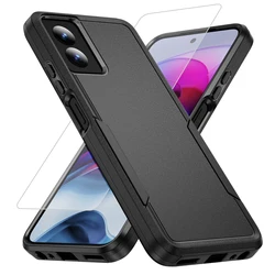 for Moto G Power 5G 2024 Protective Phone Case ,Shockproof Dual Layer Hard Cover for Moto G Power 5G 2024 With Screen Protector