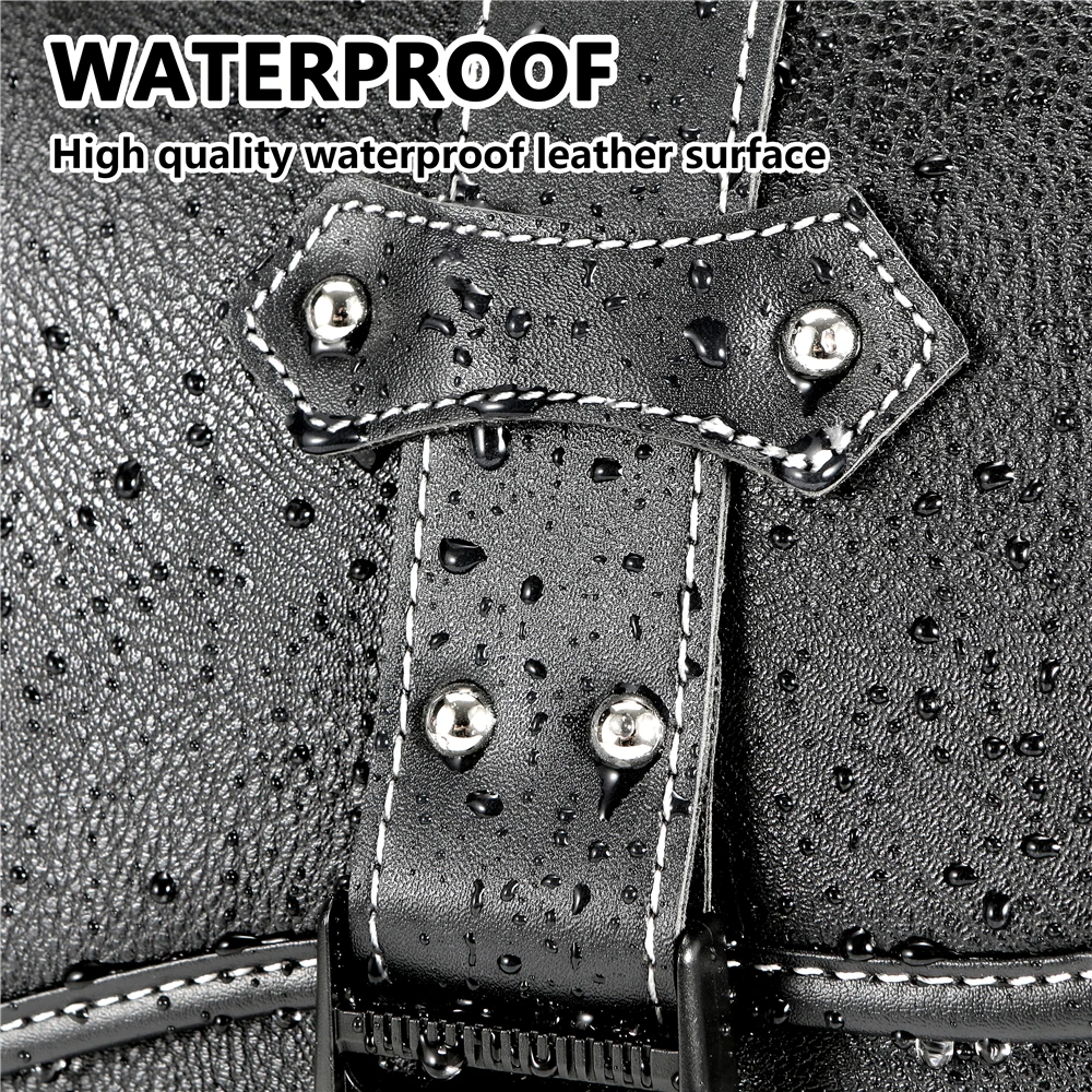 Universelle Motorradtaschen, Gabeltasche, Gepäcktasche aus PU-Leder, Seitliche Werkzeugtasche – Detail 4
