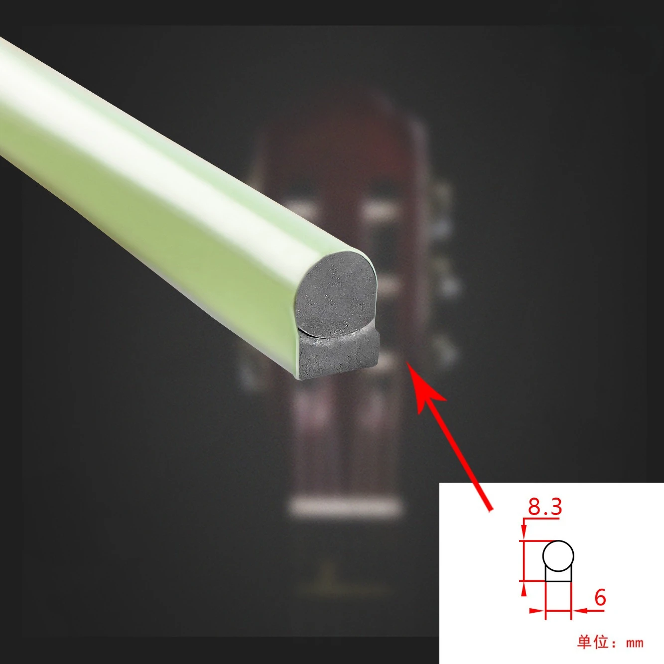 

Зеленая прецизионная двухсторонняя гитарная ферменная система — сверхмощная арматура шеи для профессиональной настройки гитары