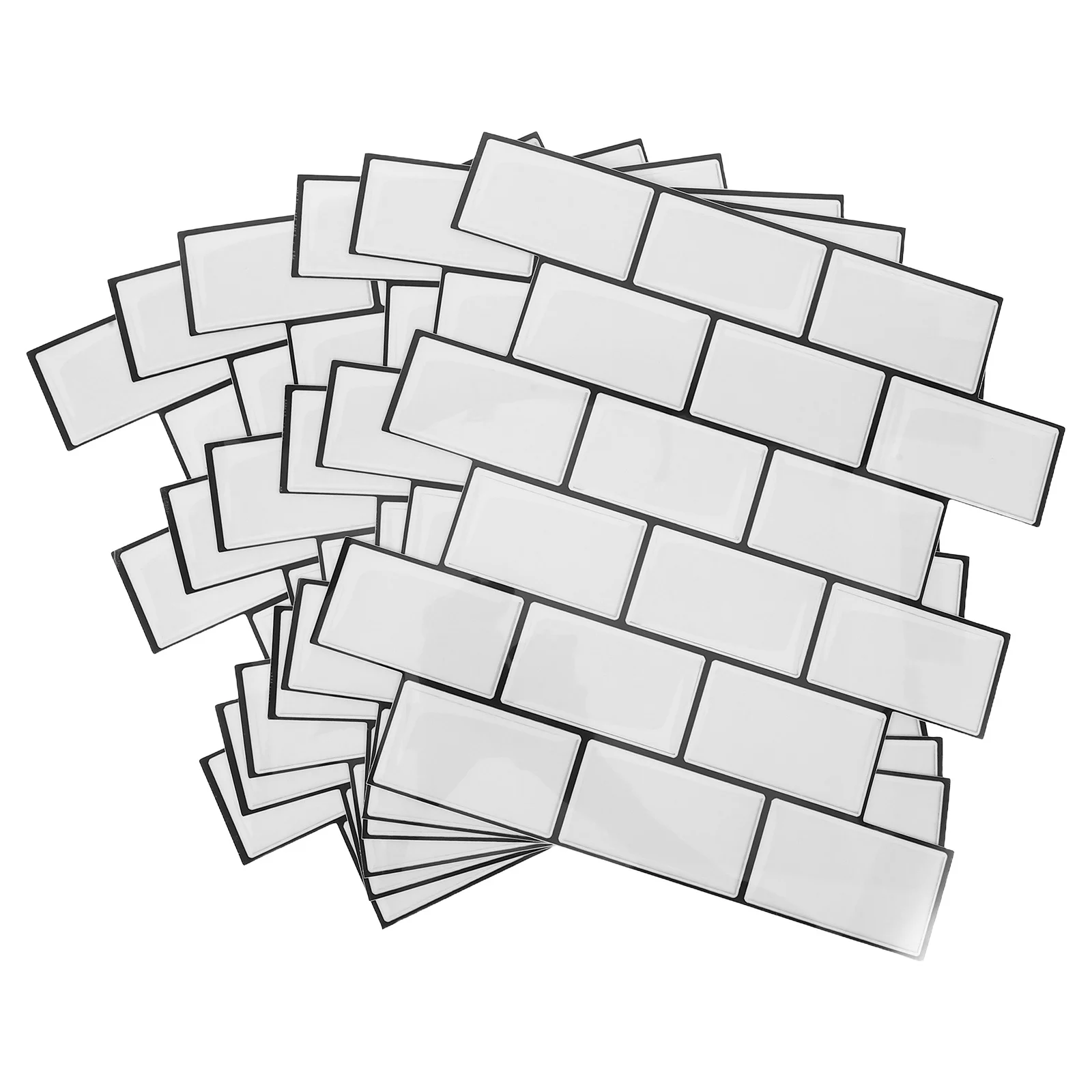 

6pcs Kitchen Tile Stickers Peel Stick Backsplash Tiles Faux Stone Waterproof Wall Decals For Kitchen Bathroom Laundry Pvc