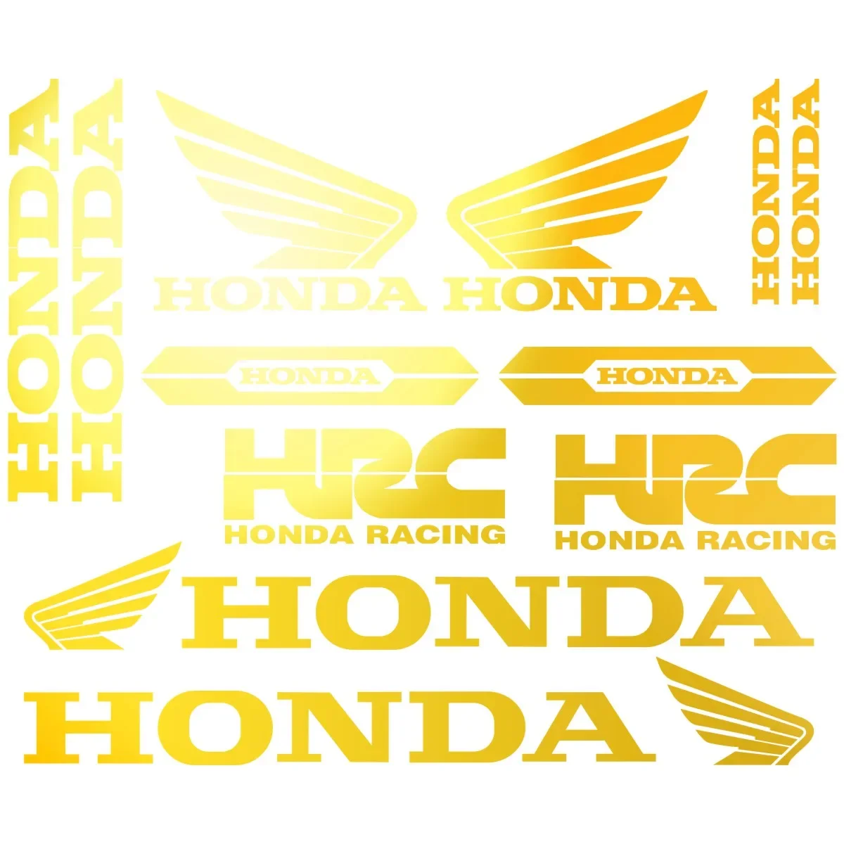 Vinyl Motorcycle Honda Logo Sticker Kits CBR HRC Tank Helmet Decal Set image 2