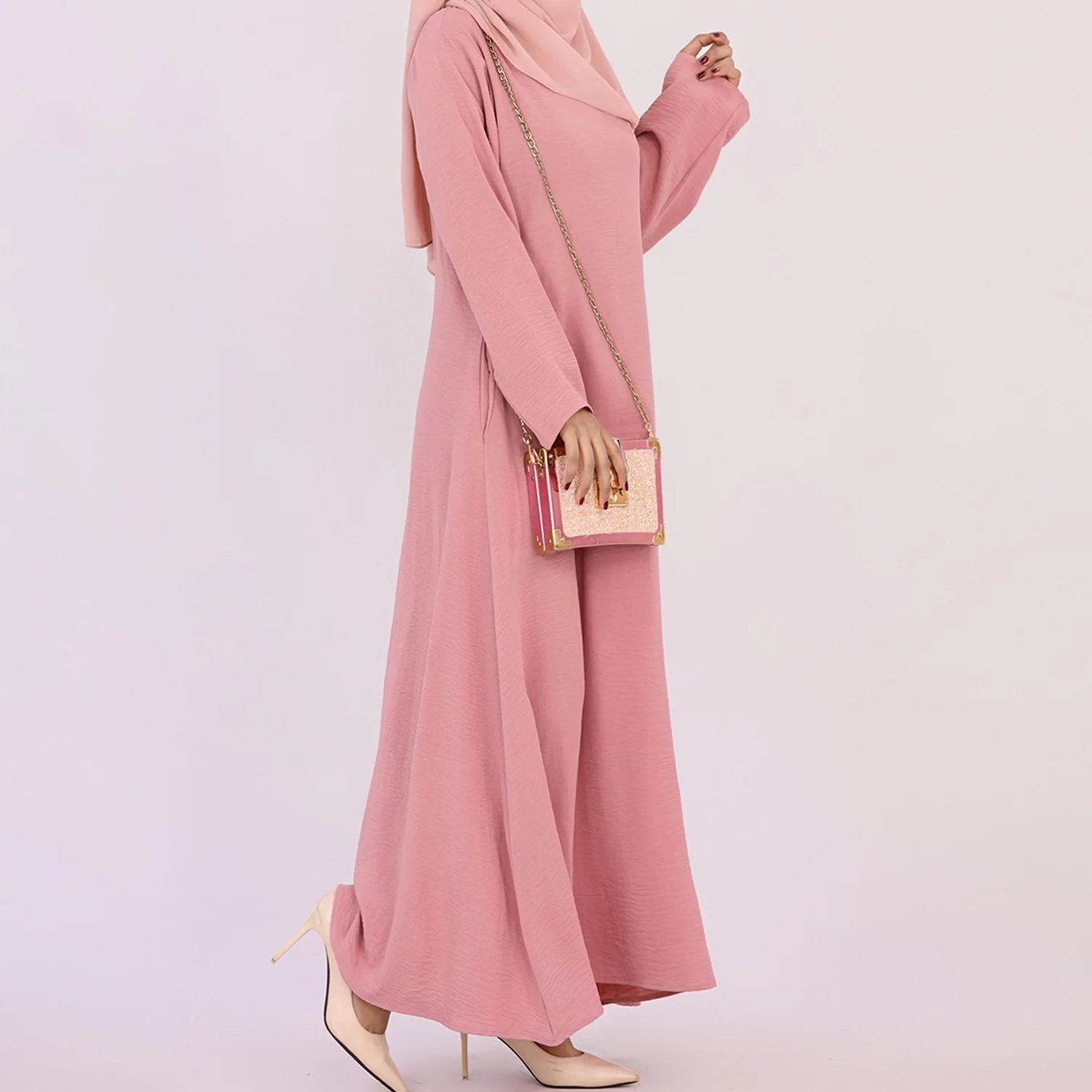 Vestido Abayas Muçulmano para Mulheres, Kaftan Islâmico, Vestidos Ramadan Árabes, Vestidos Elegantes, Oriente Médio, Dubai Abaya, Turquia, Eid