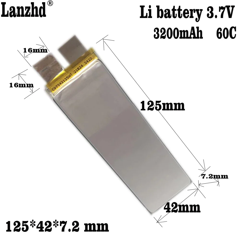 

1-8pcs 3.7v 3200mAh 60C Li-ion Battery Lipo Lithium Cells for Diy 24v 36v 48v Battery Pack