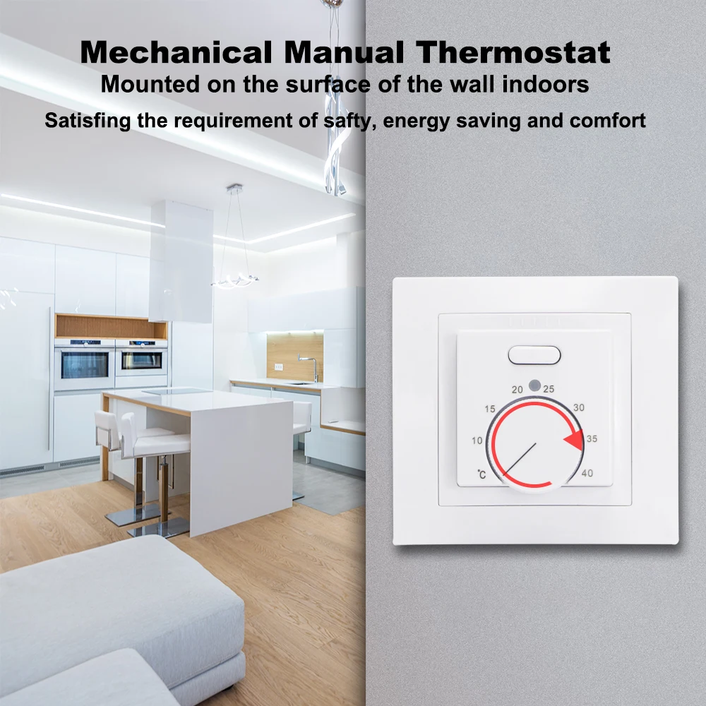 MINCO HEAT Electric MK05 Room Termostat 220V 16A Temperature Controller for Underfloor Heating System