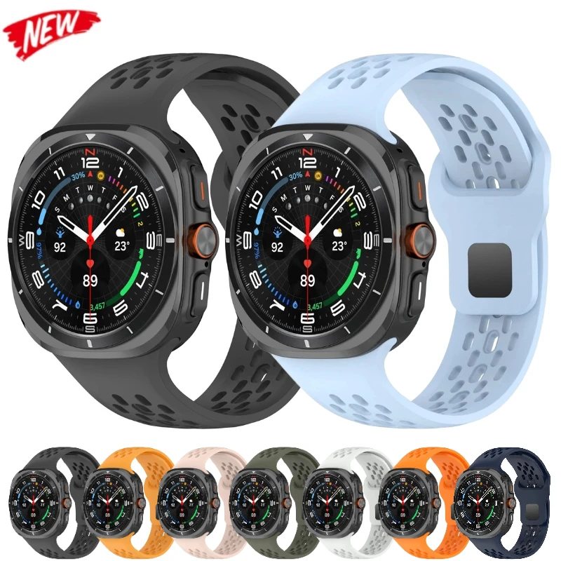 

Silicone Strap for Samsung Galaxy Watch 7 Ultra 47mm Band Sports Watchband Wristband Samsung Watch Ultra Bracelet Accessories