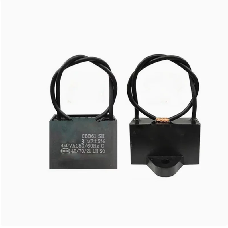 2PCS CBB61 General Suction and Exhaust Hood Accessories Motor Starting Capacitor 450V 1UF1.2UF1.5UF1.8UF2UF2.5UF3UF4UF5UF6UF8UF