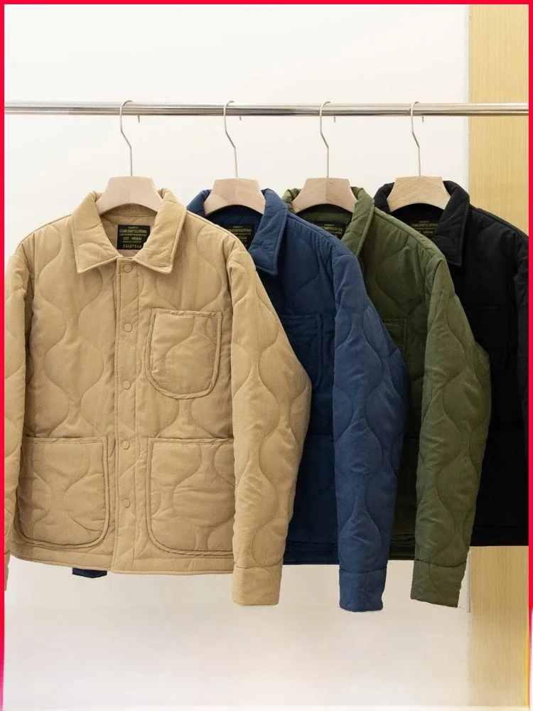 

Retro Sle Men's Cotton Jaet Winter New Arrival Gourd Pattern Stitching Polyester Fiber Long Sve Warmth Youth Faion