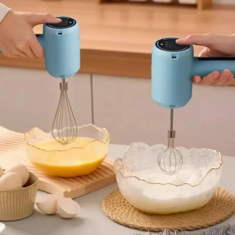 

TOPLIVING 3 Speed Self-control Egg Whisk Portable Cordless Electric Hand Mixer with 3-speed Control for Baking Pancake Usb