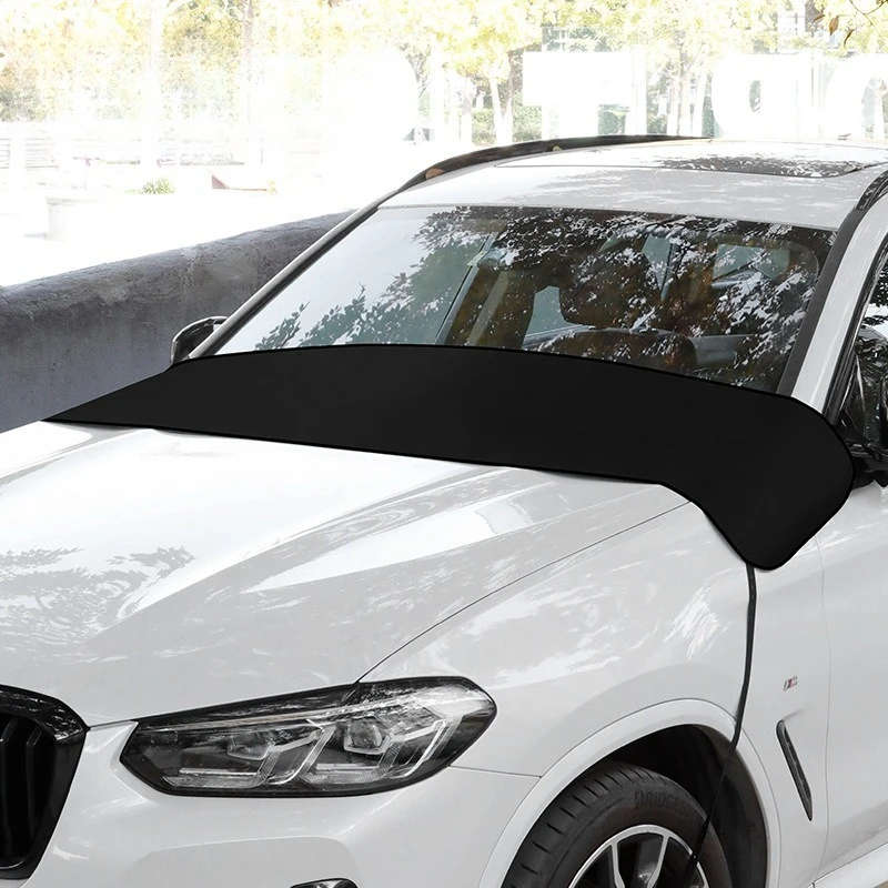 Car Front Windshield Covers Anti-falling Leaves Front Window Glass Rain Slot Anti-bird Shit Leaf Wiper Dust Cover