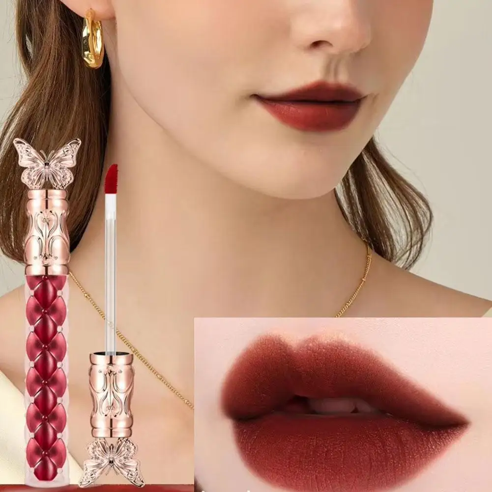 4 Colors Matte Lacquer Lip Gloss Liquid Lipstick Long Lasting Non-Sticky And Long-Lasting Wear For A High-Shine Glass Effec L0A1