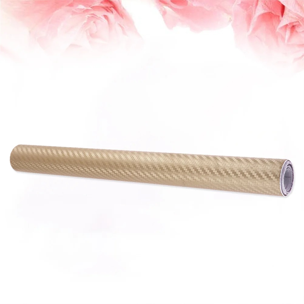 

Рулон обертки из углеродного волокна 10X127 см, самоклеящаяся водонепроницаемая наклейка для автомобиля, мотоцикла, ноутбука, мебели, наклейка на окно, золото