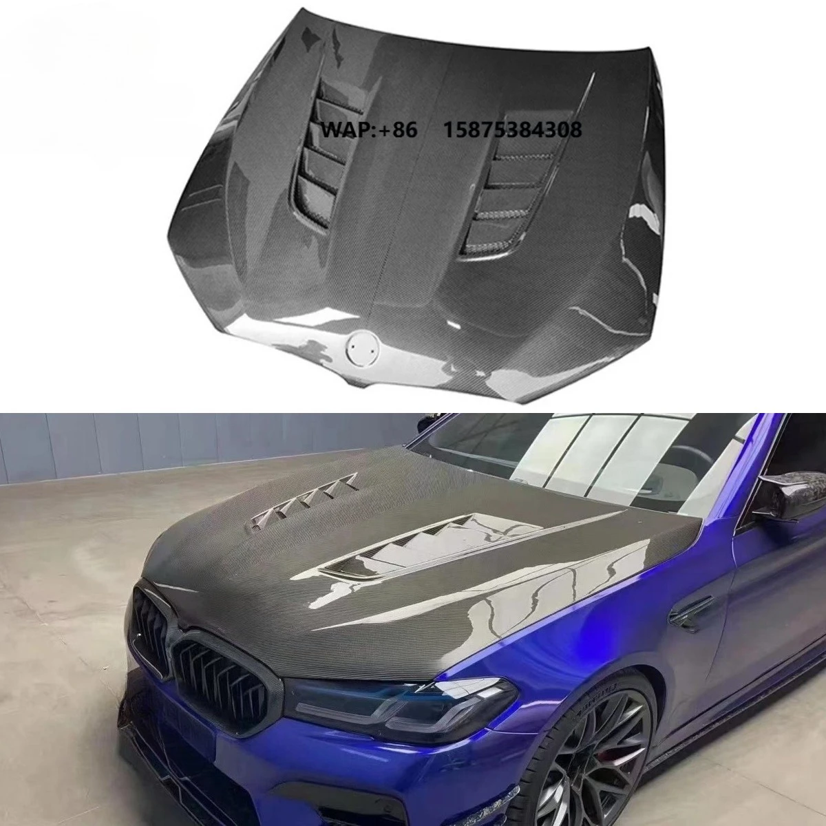 

New Garbon Fiber V Style Front Hood for 5 Series G30 F90 M5 Real Carbon Fiber Front Hood Good Fitment G30 Engine Cover