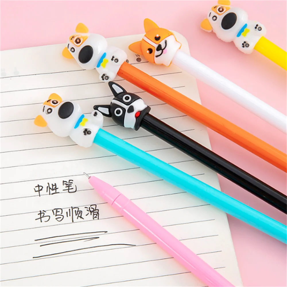 

Гелевая ручка для собак, АБС-пластик, милая ручка для собак, офисная ручка для письма, черные чернила для подарка, канцелярские принадлежности, школьный поставщик
