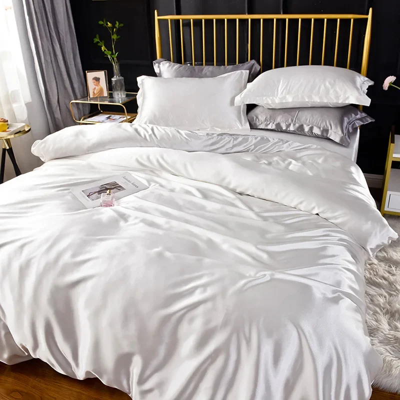 

Pure Silk Bedding Sets Queen King Size High End Full Twin Double Duvet Cover Pillowcase Bed Sheets Set Luxury Bedding Sets