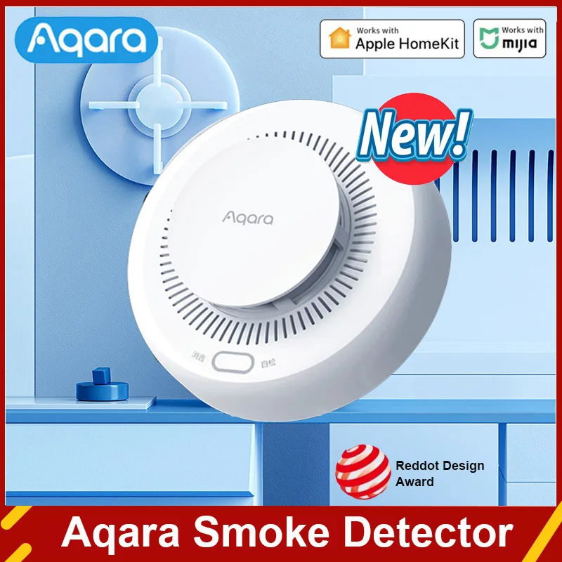 Aqara Sensor Alarm Asap Zigbee 3.0 Detektor Sensor Merokok Dapur Rumah Pintar Nirkabel Bekerja dengan Sensor Aplikasi Homekit & Mijia