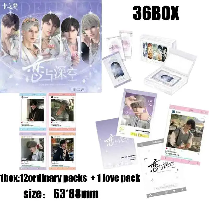 

Love And Deepspace Collection Cards Board Pure Man Hot Hobby Wave 2 63*88mm Various Styles Playing Game Board Girls Gifts Toys