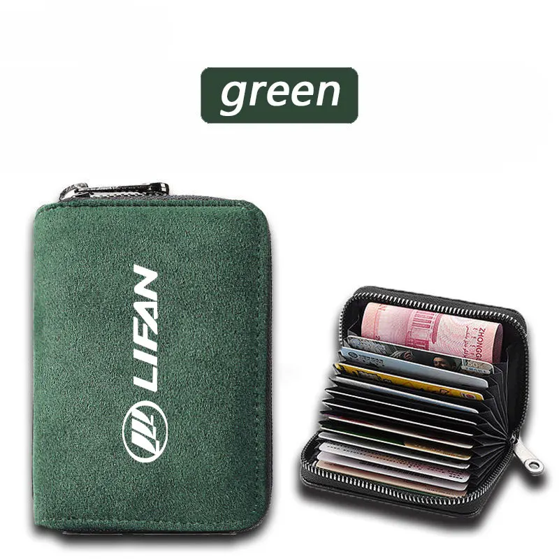 

Card Holder Slim Bank Credit Card Coin Pouch Case Bag Wallet For lifan solano x60 x50 650 Emblem 125CC 320 520 car Accessories