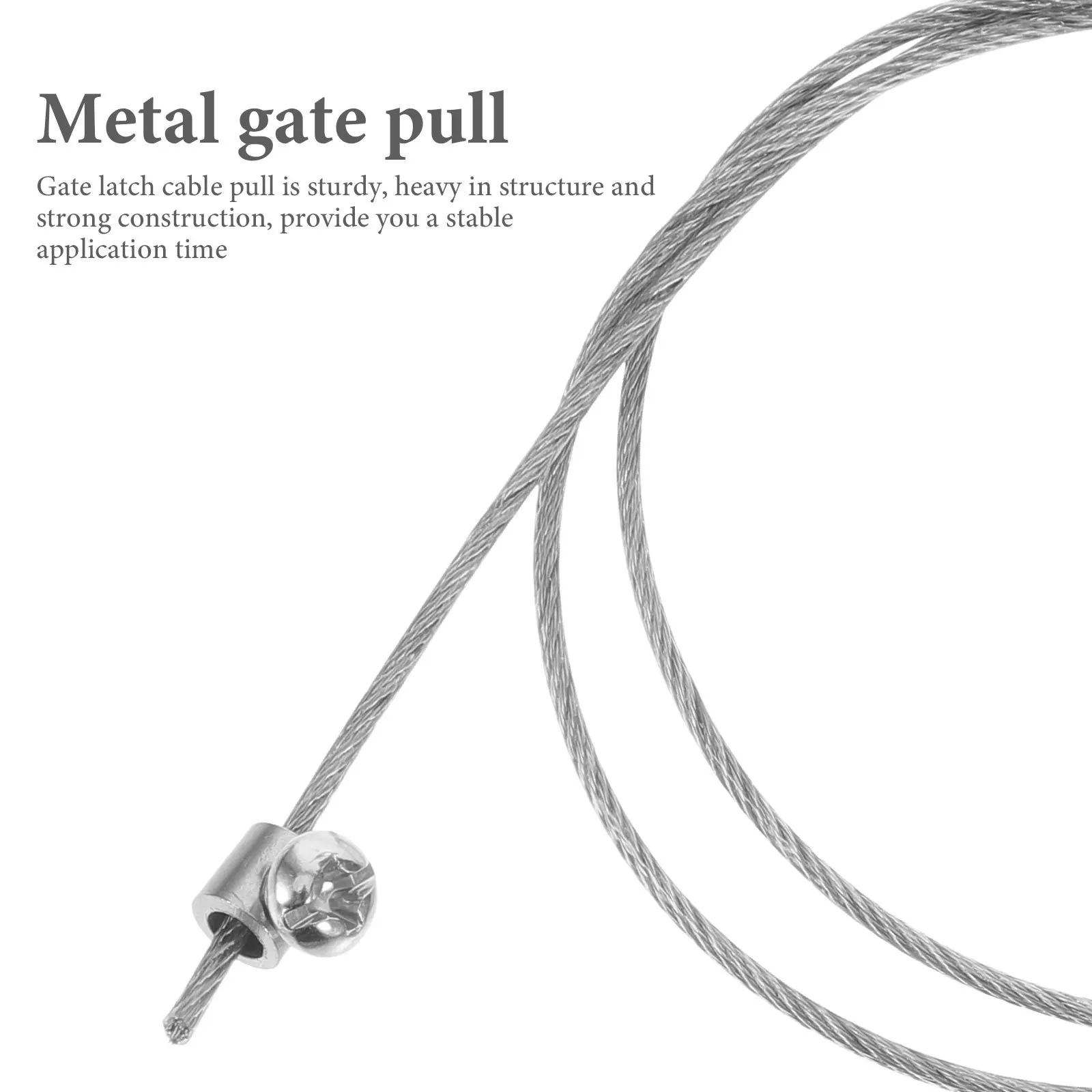 

Gate Latch Cable Pull Stainless Steel Adjustable Durable Rustproof Fence Gate Pull Handle Outdoor Use Latch Cable