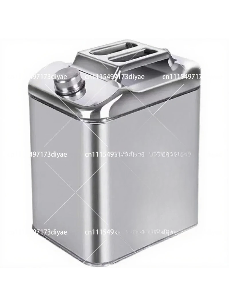 10L Stainless Steel 201 Fuel Tank Oil Barrel Lubricating Oil Storage Tank with Oil Pipe for Car