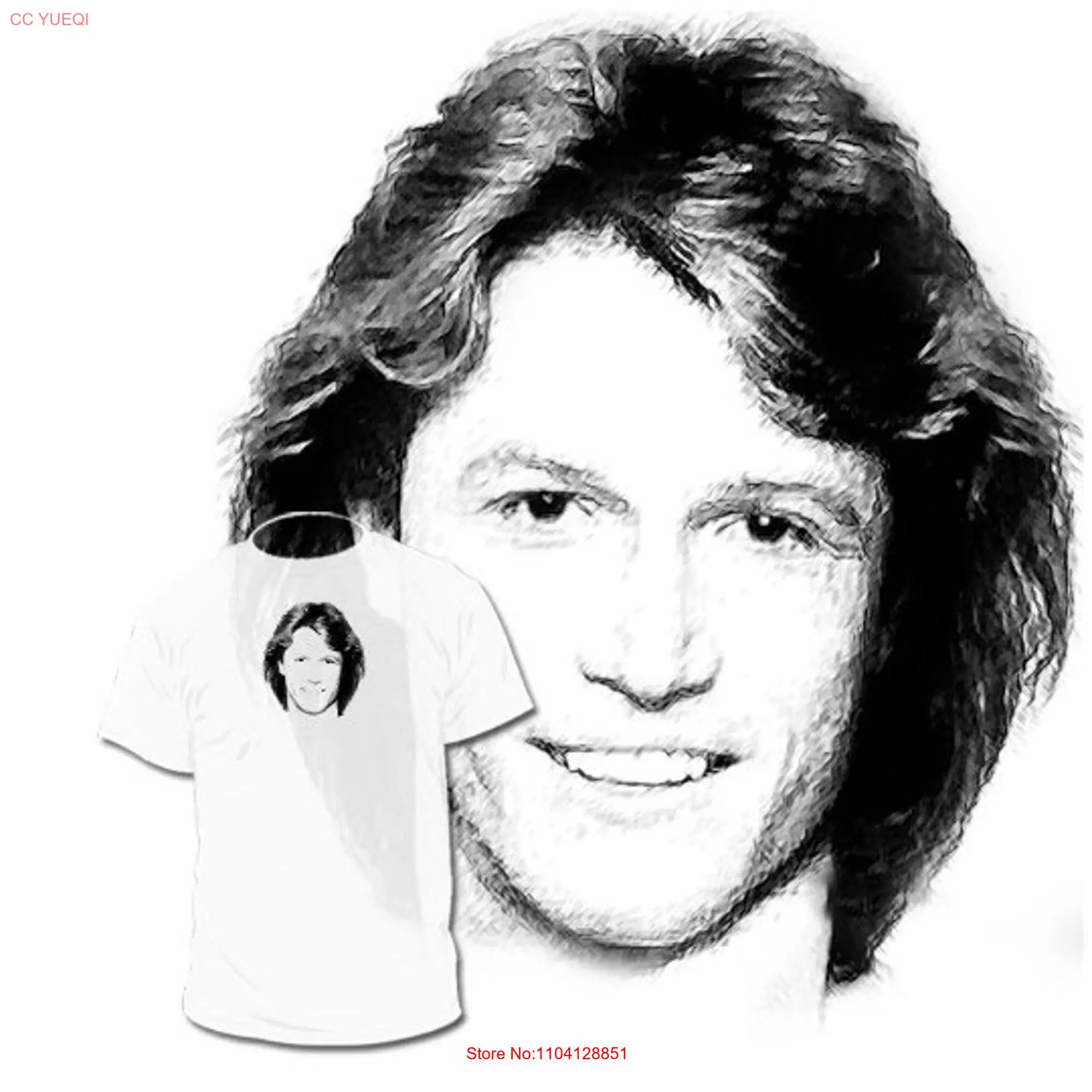 Andy Gibb Drawing Art T shirt Barry Robin Bee Gees Drawings R Available long or short sleeves