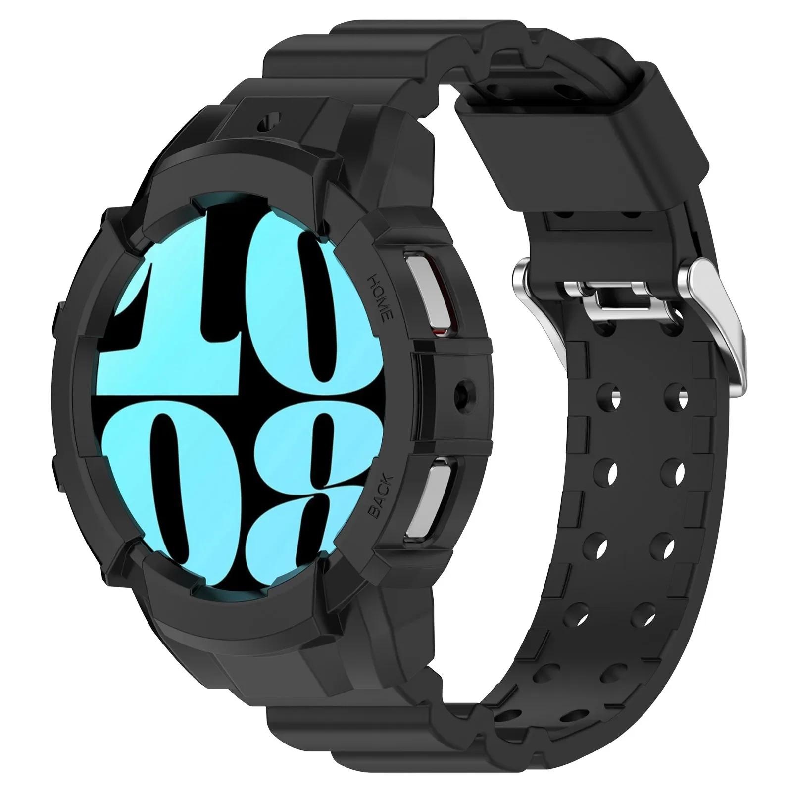 Silicone Case + Strap For Samsung Galaxy Watch 7 fit Watch7 40mm 44mm Armor Protective Case Watchband Band Case 2 in 1