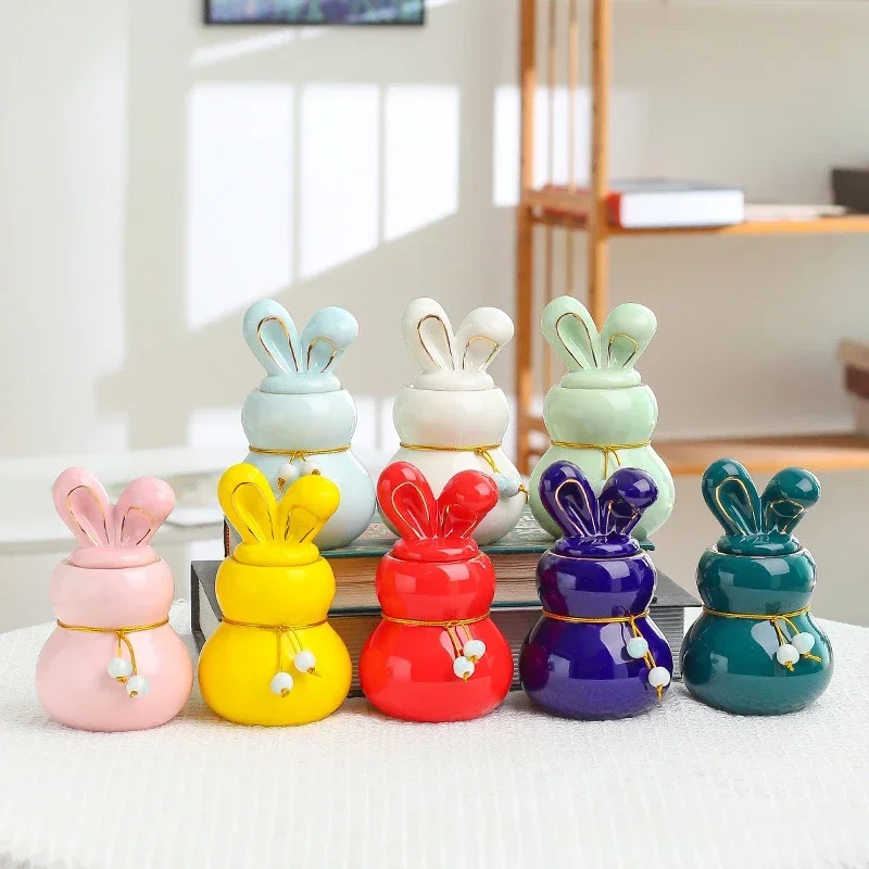 Mini Ceramics Urn for Human Cremation, Bunny, Pet, Small Size Funeral, Dog Ashes,