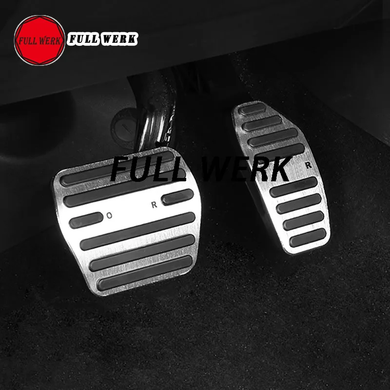 1 Set Aluminum Alloy Car Accelerator Brake Pedal Cover Protector for Mitsubishi Outlander 22 Interior Accessory